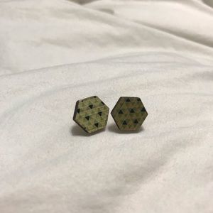 vintage wooden earrings!